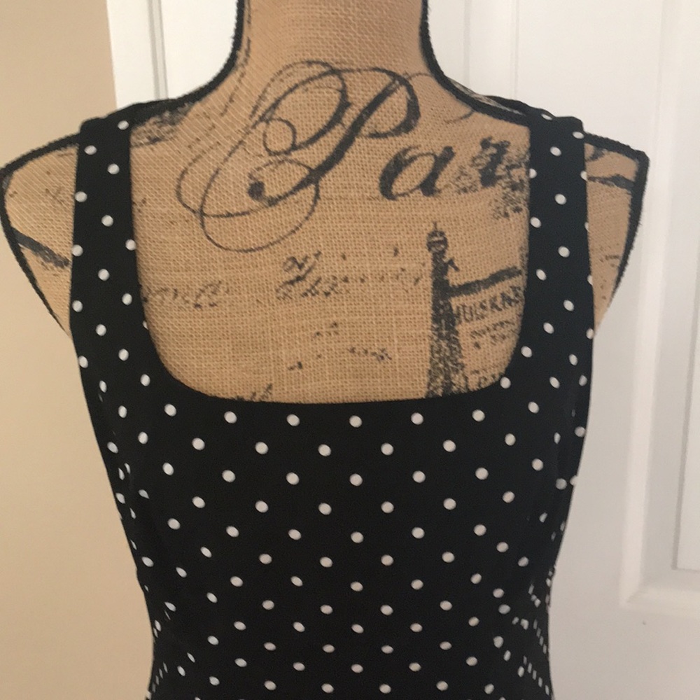 Lauren Ralph Lauren Aline black polka dot Dress 8 - Picture 2 of 10